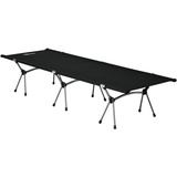 Outsunny Feldbett mit Tragetasche schwarz 190L x 65B x 38Hcm