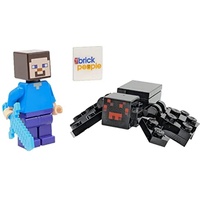 LEGO Minecraft: Steve Minifigur mit Spitzhacke und Spinne