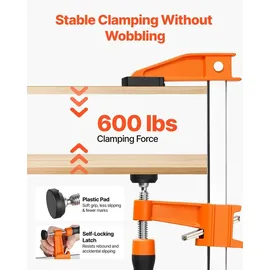 Vevor Schraubzwinge Gusseisen 91,4 cm orange