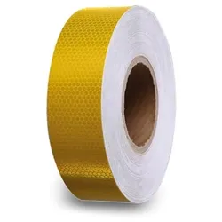 Perel Reflektierendes Band 5 cm x 5 m, mit Wabenmuster für zusätzliche Sichtbarkeit, gelb