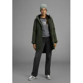 KangaROOS Parka KANGAROOS, Damen, Gr. 32, dunkel khaki, Web, Obermaterial: 54% Polyester, 46% Baumwolle. Futter: 100% Polyester. Futter Oberteil: 100% Polyester.