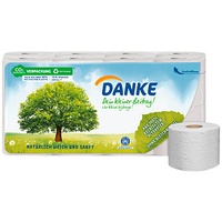 DANKE Toilettenpapier 3-lagig Recyclingpapier, 16 Rollen