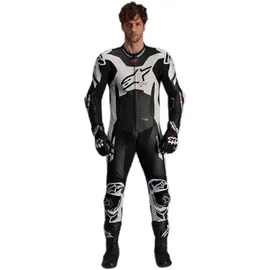 Alpinestars GP Plus V4 Sprint Lederkombi - Schwarz/Weiß/Neon-Rot / 54