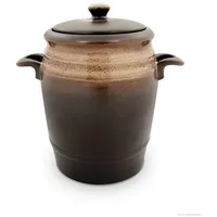 BUNZLAUER KERAMIK Rumtopf 4,2 Liter Mehrzwecktopf Keramiktopf Einlegetopf (Dekor ZACIEK)