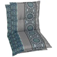 GO-DE Sesselauflage 100 x 50 x 7 cm blau 2 St.