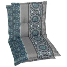 GO-DE Sesselauflage 100 x 50 x 7 cm blau 2 St.