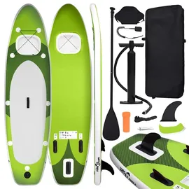 vidaXL SUP-Board-Set Aufblasbar 300 x 76 x 10 cm Grün