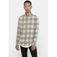 Only & Sons ONSGUDMUND LS CHECKED SHIRT Antique weiß
