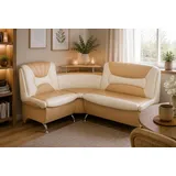 RODNIK Eckbank mit Stauraum Arabika (beige-Hellbeige, Kunstleder)