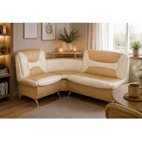 RODNIK Eckbank mit Stauraum Arabika (beige-Hellbeige, Kunstleder)