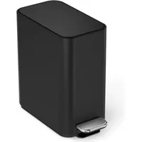 Simplehuman Treteimer 5 l, Schwarz matt, Abfalleimer, Schwarz