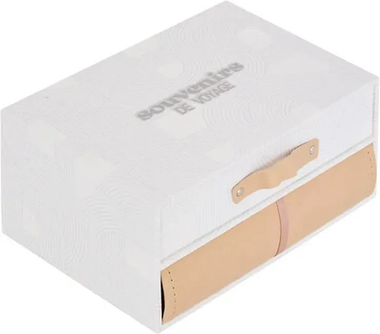 Atmosphera Sky Bilbaltreue-Set 80 Bilbaltreue L. 18,5 x D. 13 x H. 8,8 cm beige