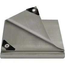 Woltu Abdeckplane wasserdicht, 180 g/m2 PE Schutzplane mit Ösen, UV stabil : Grau 4x4 m Farbe: Grau Größe: 4x4 m