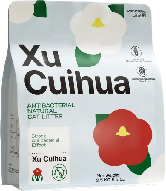 XUCUIHUA pflanzliche Katzenstreu (antibakteriell mit Silberionen) 2.5kg