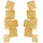 Steel_art Ohrstecker Partis gold Edelstahl onesize