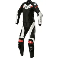Alpinestars GP Plus, Lederkombi 2tlg. Damen - Schwarz/Weiß/Neon-Rot -