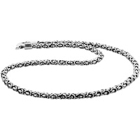 Kuzzoi Silberkette »Herrenschmuck Gliederkette Oxidiert 925 Silber«, 72664610-60 silberfarben ohne Stein