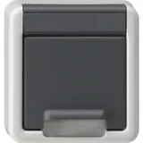 Gira Schuko-Steckdose Aufputz Grau 1 St.