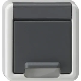 Gira Schuko-Steckdose Aufputz Grau 1 St.