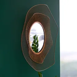 Oviala Business Metall-Spiegel organische Form 79 cm