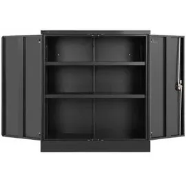 fromm&starck FrommundStarck Werkzeugschrank MCAB-22, aus Metall, schwarz, mit 2 Fachböden, abschließbar, 92 x 103 x 40 cm