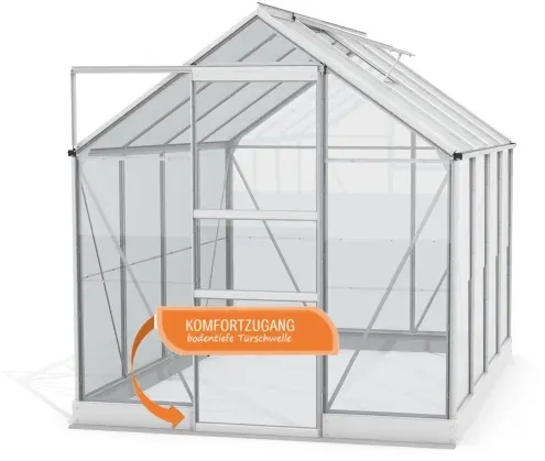 AKTION Vitavia Gewächshaus Kapitol 5000 195x261cm ESG/HKP eloxiert + 1 Dachlüfter gratis