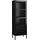 [en.casa] Vitrinenschrank Säkylä 150 x 50 x 35 cm Schwarz