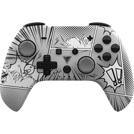 DRAGON SHOCK PopTop Wireless (Manga-Stil) Controller Grau/Weiß/Schwarz für Nintendo Gaming Controller, Mehrfarbig