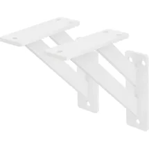 ML-Design 2 Stück Regalhalterung 12x12 cm Weiß Aluminium Schwebende Regalwinkel