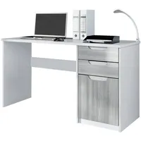 Vladon Schreibtisch Anthrazit, 129x76x60 cm, Arbeitszimmer, Schreibtische, Bürotische