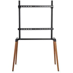 Nedis TV Bodenständer 60 - 75 " | maximal unterstützes Bildschirmgewicht: 40 kg | Scandinavian Design | Anti-Kipp-Gurt | Schnappverschluss