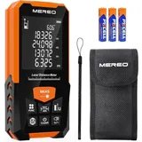 Laser-Entfernungsmesser, 165 Fuß/50 m, digitaler Entfernungsmesser, elektronische Wasserwaage, LCD mit Hintergrundbeleuchtung, Einheiten M/Zoll/Ft,