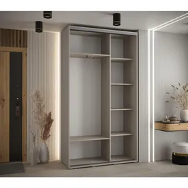 möbel kryspol Schwebetürenschrank Dakota 140 x 235,2 x 45 cm Silberfarben