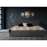Halmon Schlafkomfort Betten Madera 100 x 200 cm Schwarz