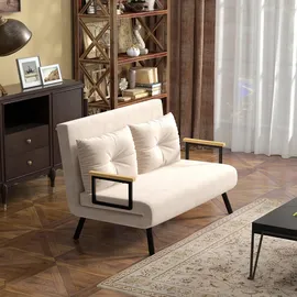 Homcom Schlafsofa - 102L x 73B x 81H cm-Beige - Gr.: onesize