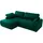 MKS Eckschlafsofa Cubo L Velvet 2-Sitzer Schwarz