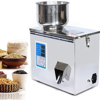 Automatische Abfüllmaschine Füllmaschine Abfüllanlage 1-50g Haushalt kleine Granulatfüllmaschine Verpackungsmaschine Intelligenter Verteiler Te... - Silber