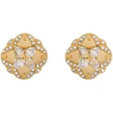GUESS JUBE05504JWYGT/U Damen-Ohrringe Ohrstecker Leaf Goldfarben