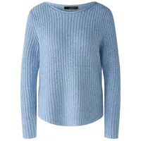 Oui Damen Pullover NAOLIN Baumwollmischung gerade geschnitten Uni -