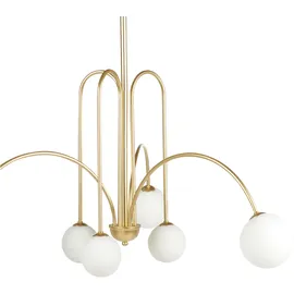 Beliani Forbes 6-flg. 60 cm rund gold/weiß