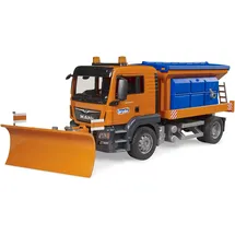 Bruder 03785 - MAN TGS Winterdienst mit Räumschild Blau/Orange 1:16