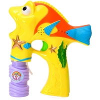trendaffe Fisch Seifenblasenpistole in gelb mit Licht und Sound - Fishy Seifenblasen Pistole