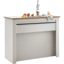 OTTO home Unterschrank OTTO HOME "KS-Westminster", weiß (pinie weiß dekor), B:130cm H:105cm T:60cm, Schränke, Unterschrank, Küchentheke frei im Raum stellbar, Höhe 105 cm, exclusiv by Otto