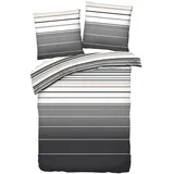 Traumschlaf Girona Gestreift Silber 240 x 220 cm + 2 x 80 x 80 cm
