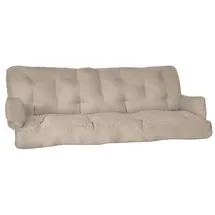 Beautissu Hollywoodschaukelauflage 180 x 50 x 8 cm beige 2-tlg.