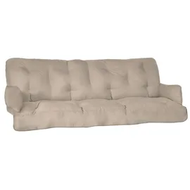 Beautissu Hollywoodschaukelauflage 180 x 50 x 8 cm beige 2-tlg.