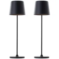 Brilliant LED-Akku-Tischleuchte Kaami 2er-Set«, schwarz matt