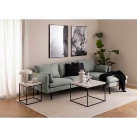 Actona Couchtisch Barossa - weiß-schwarz , 60 cm