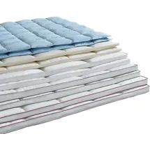 RIBECO Federbettdecke + Kopfkissen "Überraschungspaket, 2-tlg, Decke mit Kissen", weiß, B/L: 135cm x 200cm Anzahl Teile 1, B/L: 80cm x 80cm Anzahl Teile 1, Bezug: Baumwolle Kunstfaser Füllung: Entendaune/-feder, extrawarm, Bettdecken Bezug: 100% Baumwolle.