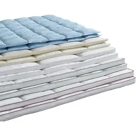 RIBECO Federbettdecke + Kopfkissen "Überraschungspaket, 2-tlg, Decke mit Kissen", weiß, B/L: 135cm x 200cm Anzahl Teile 1, B/L: 80cm x 80cm Anzahl Teile 1, Bezug: Baumwolle Kunstfaser Füllung: Entendaune/-feder, extrawarm, Bettdecken Bezug: 100% Baumwolle.